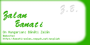 zalan banati business card